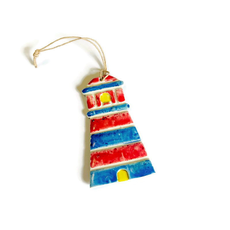 Painted Lighthouse Magnet Handmade