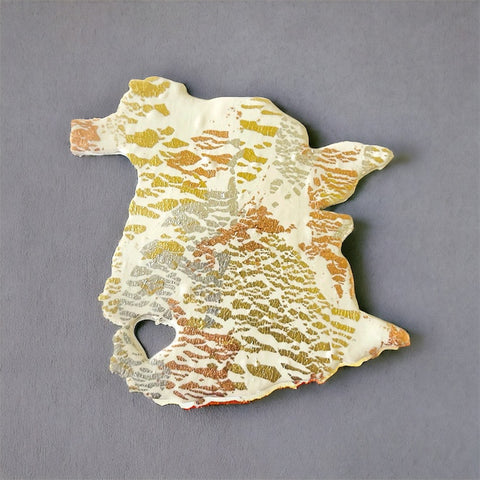 New Brunswick Fridge Magnet Handmade from Clay & Mixed Foil Flakes