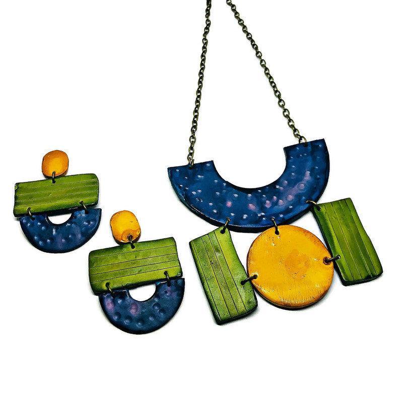 Bold Wide Statement Earrings- "Joan" - Sassy Sacha Jewelry