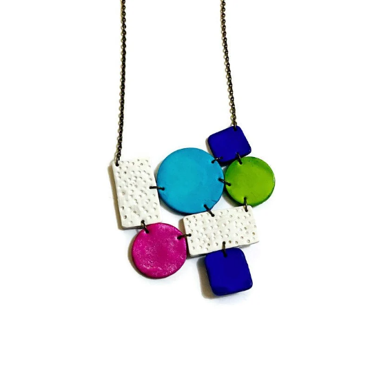 Make a Statement with Colorful Geometric Necklaces