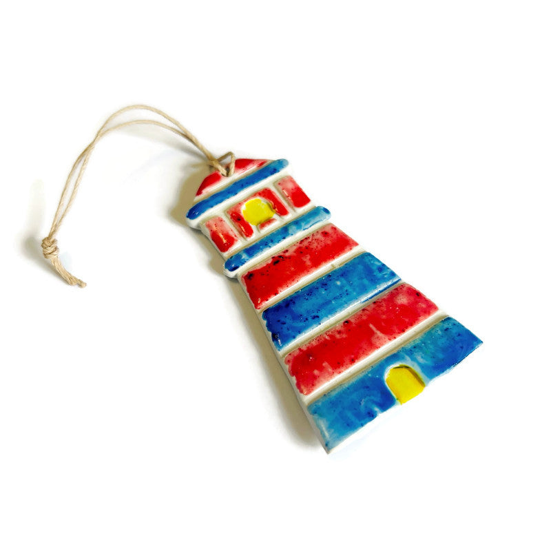 Painted Lighthouse Magnet Handmade