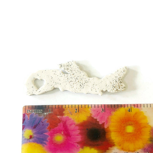 Newfoundland Fridge Magnet Handmade from Clay & Beach Sand