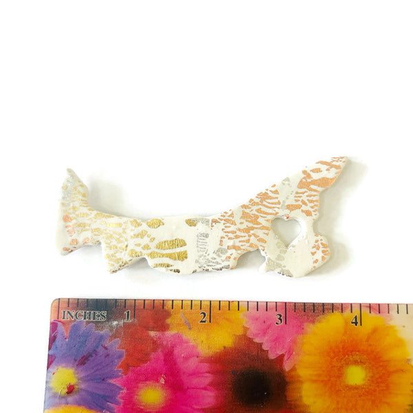 Nova Scotia Fridge Magnet Handmade from Clay & Mixed Foil Flakes