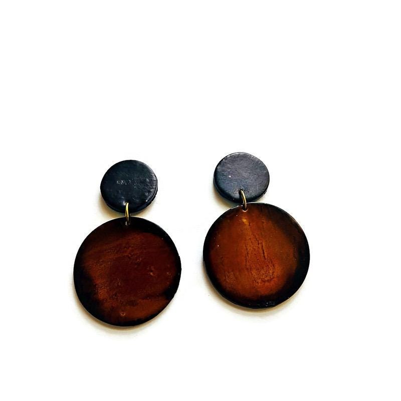 Rustic Bohemian Circle Necklace & Earring Set