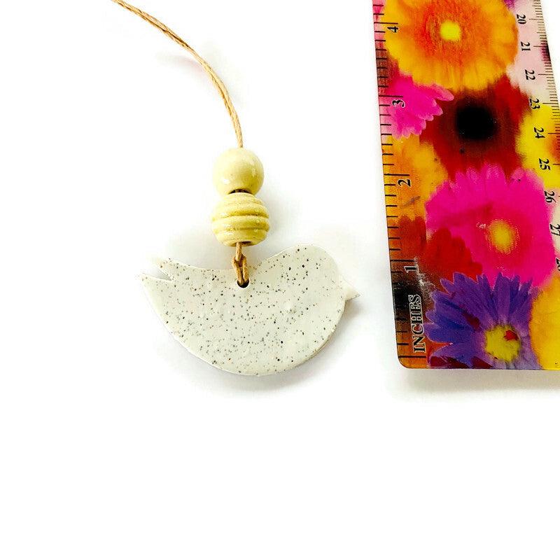 Dove Christmas Ornament Handmade from Clay & Nova Scotia Beach Sand - Sassy Sacha Jewelry