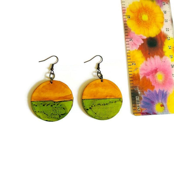 Earth Tone Round Dangle Earrings - Sassy Sacha Jewelry