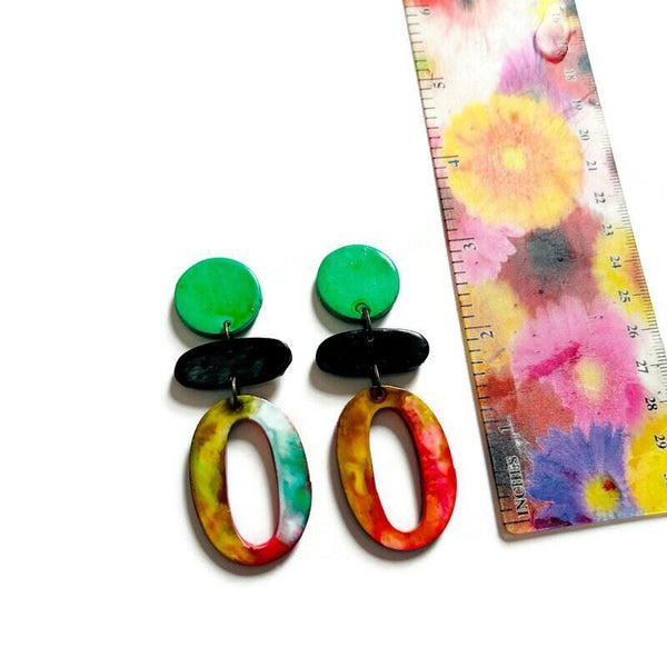 Extra Long Colorful Statement Earrings for Summer - Sassy Sacha Jewelry