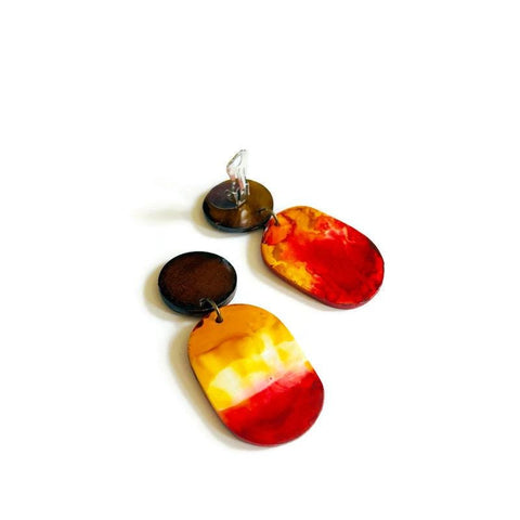 Ombre Clip On Earrings for Fall