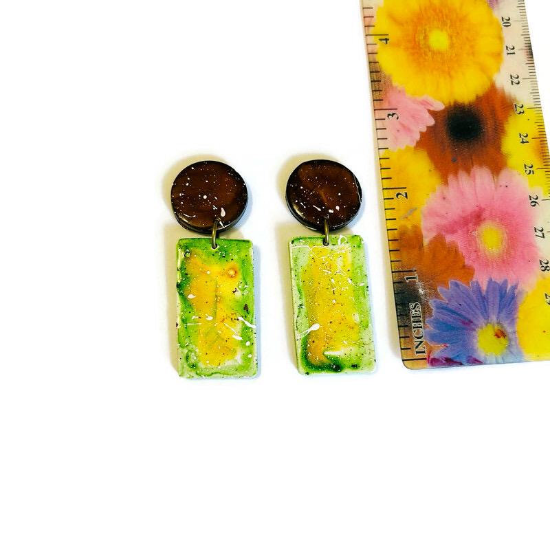 Bohemian Beaded Jewelry Set | Polymer Clay Necklace & Earrings | Rustic Multicolor
