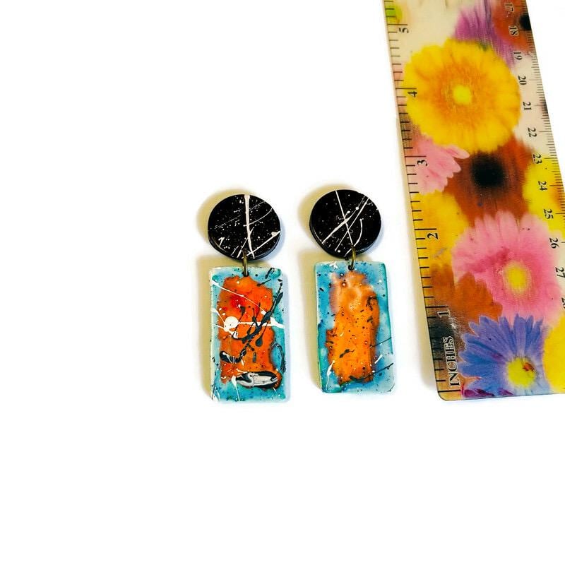 Paint Splash Jewelry Set Handmade