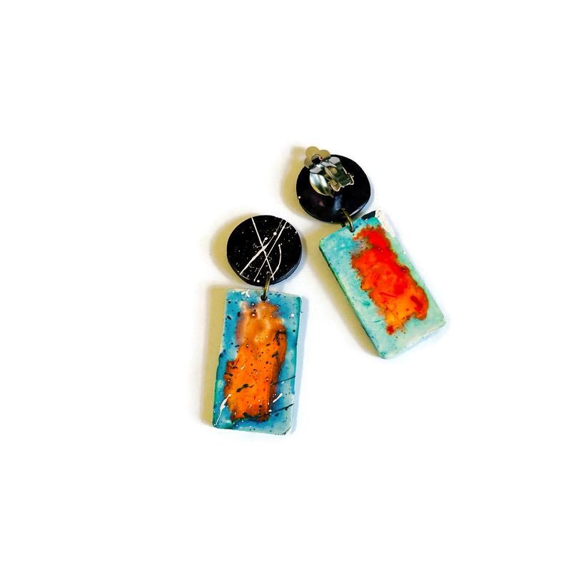 Paint Splash Jewelry Set Handmade