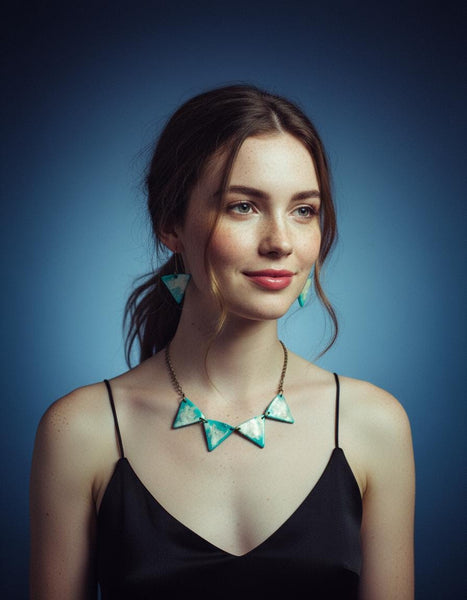 Minimalist Icy Turquoise Jewelry Set