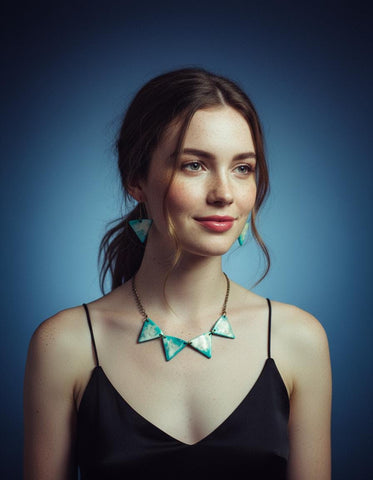 Minimalist Icy Turquoise Jewelry Set