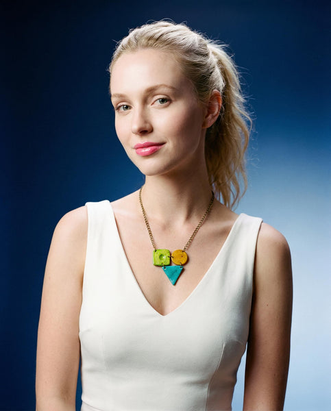 Colorful Geometric Pendant Handmade