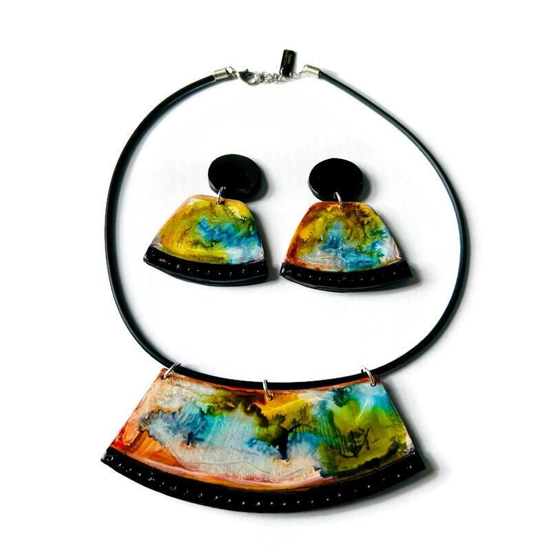 Vibrant Statement Necklace Handmade