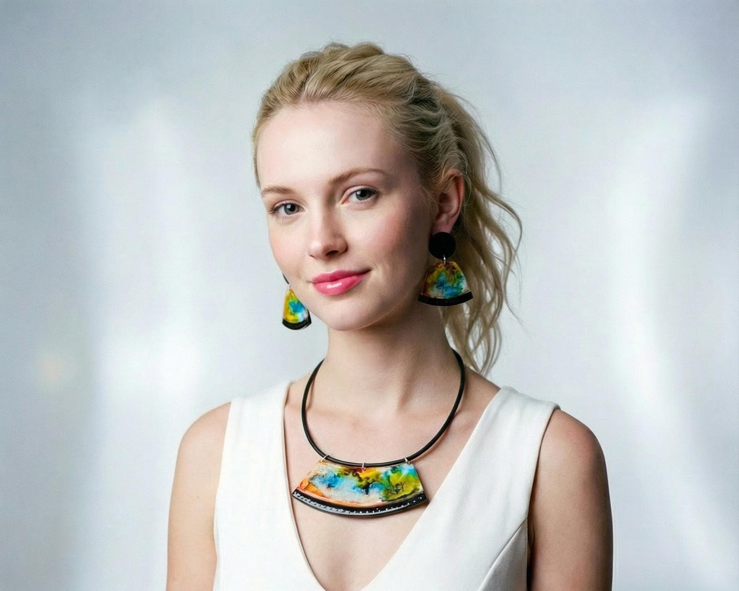 Vibrant Statement Necklace Handmade