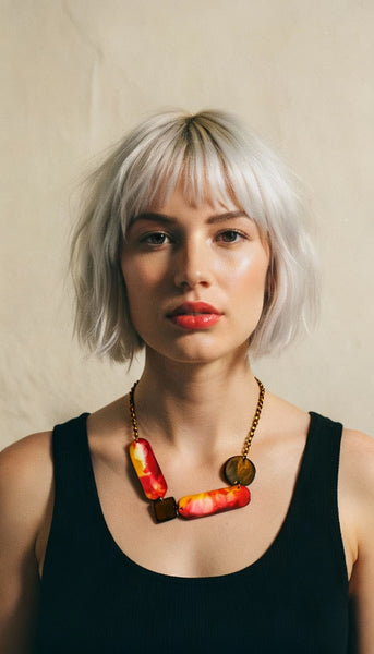 Abstract Earth Tone Jewelry Set