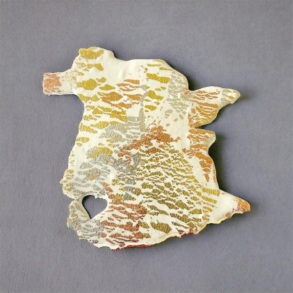 Labrador Fridge Magnet Handmade from Clay & Mixed Foil Flakes - Sassy Sacha Jewelry