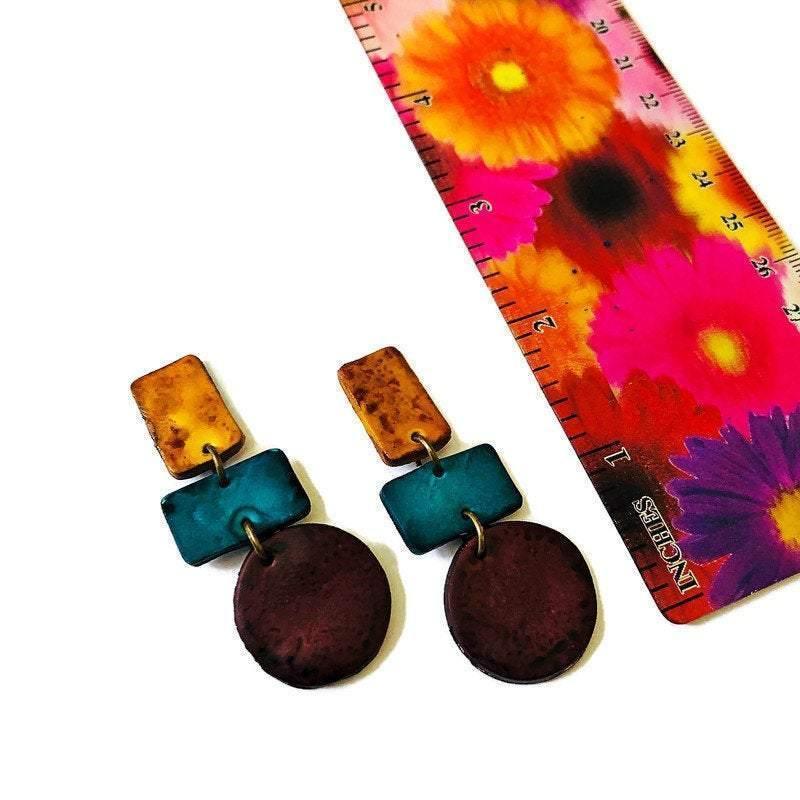Long Rustic Clip On Earrings for Non Pierced Ears - Sassy Sacha Jewelry