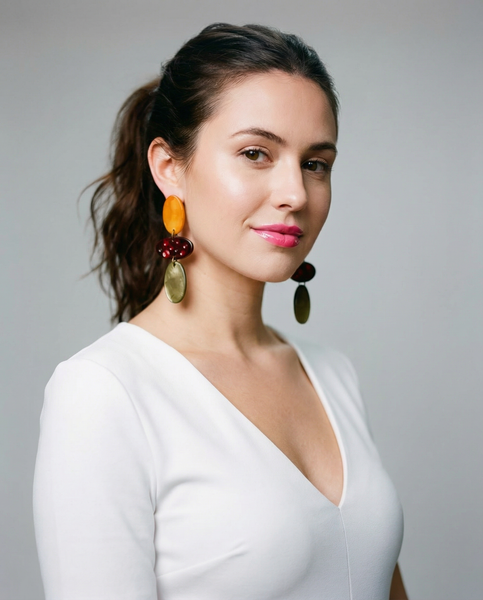 Earth Tone Clip On Earrings- "Abby"