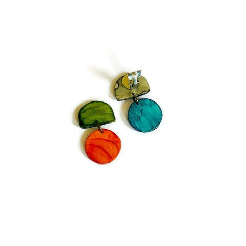 Mismatched Clip On Earrings for Fall - Sassy Sacha Jewelry