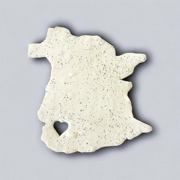 New Brunswick Fridge Magnet Handmade from Clay & Beach Sand - Sassy Sacha Jewelry