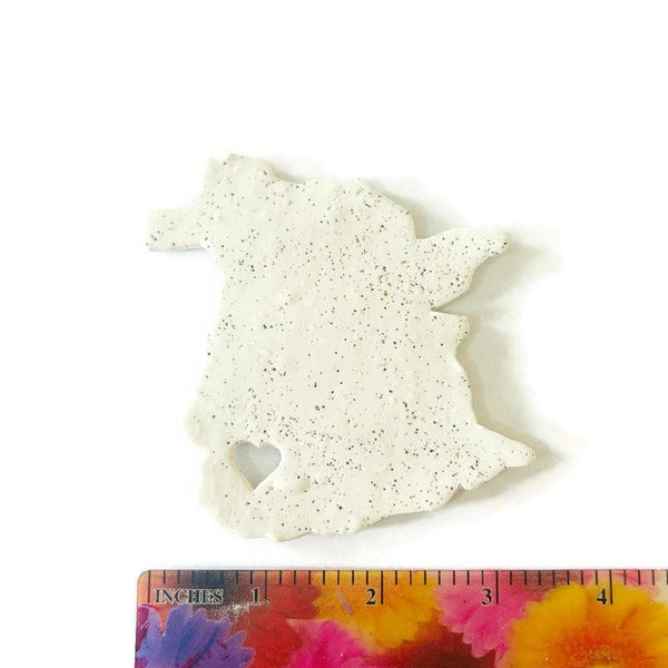 New Brunswick Fridge Magnet Handmade from Clay & Beach Sand - Sassy Sacha Jewelry