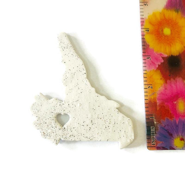 New Brunswick Fridge Magnet Handmade from Clay & Beach Sand - Sassy Sacha Jewelry