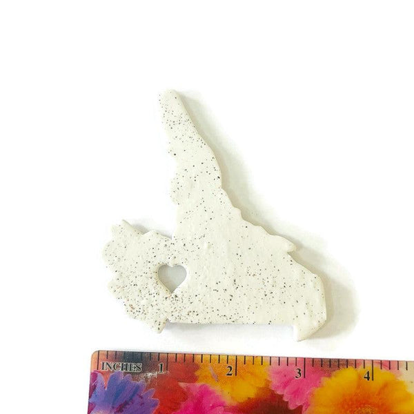 New Brunswick Fridge Magnet Handmade from Clay & Beach Sand - Sassy Sacha Jewelry