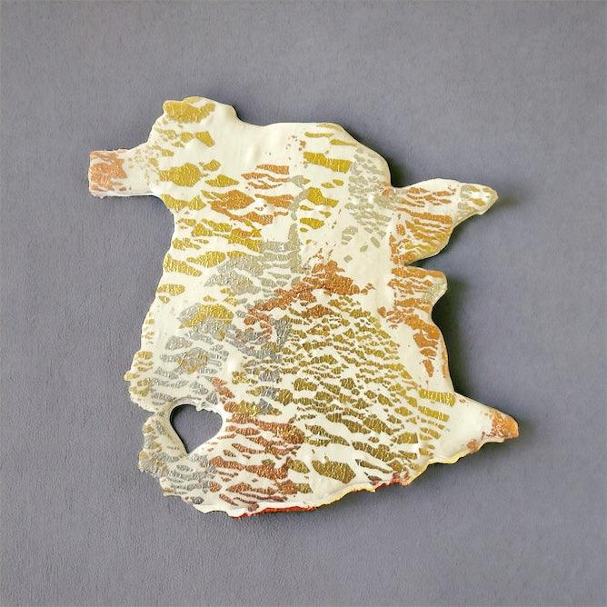 New Brunswick Fridge Magnet Handmade from Clay & Mixed Foil Flakes - Sassy Sacha Jewelry