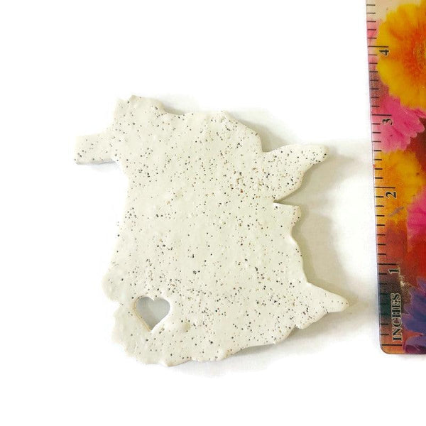 Newfoundland Fridge Magnet Handmade from Clay & Beach Sand - Sassy Sacha Jewelry