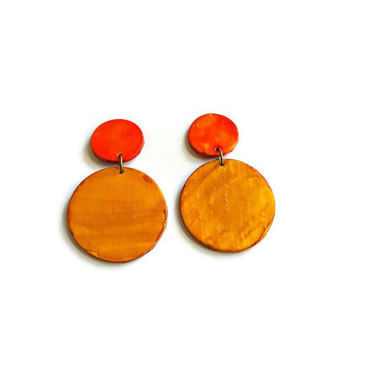 Mustard Yellow Clip On Earrings