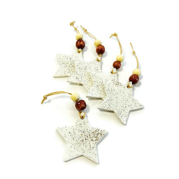 Star Christmas Ornament Handmade from Clay & Nova Scotia Beach Sand - Sassy Sacha Jewelry