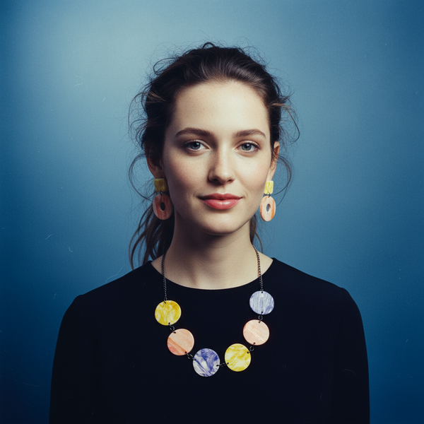 Patel Statement Jewelry Set with Beaded Necklace & Earrings