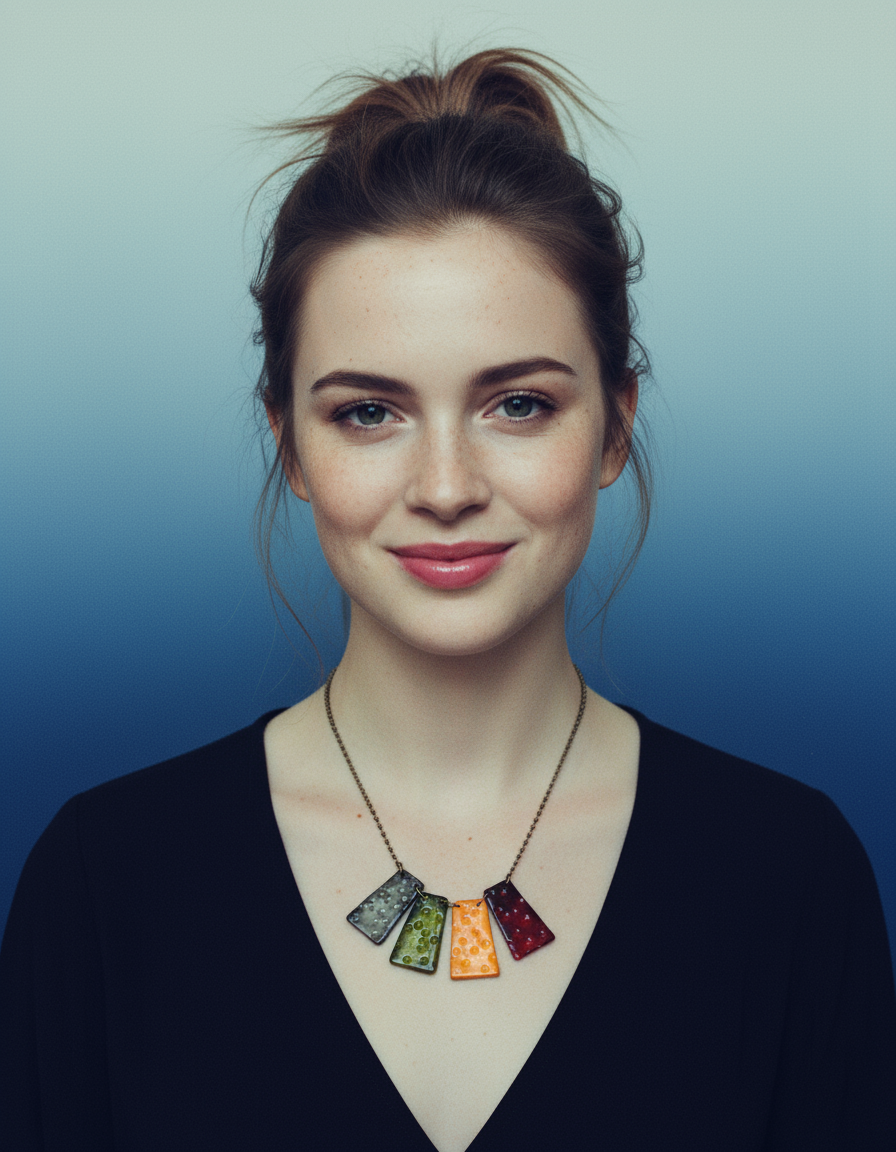 Multicolor Fringe Statement Necklace, Handmade Polymer Clay – Bold & Colorful