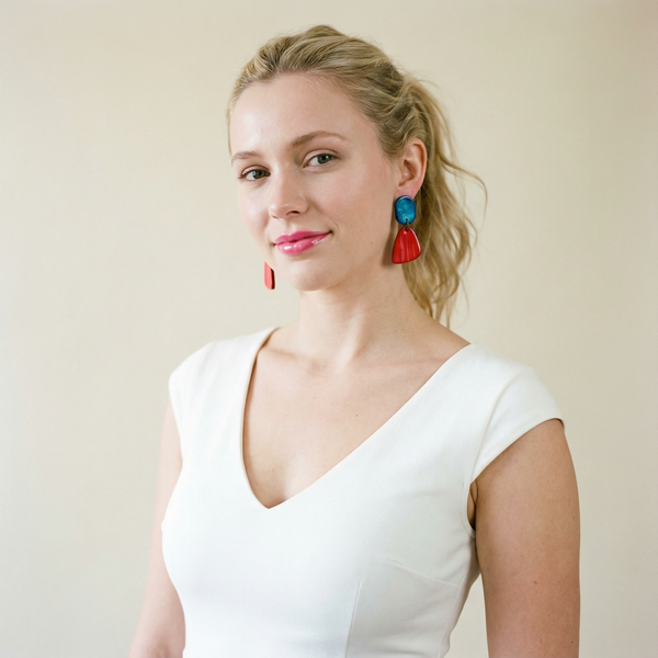 Cool Clay Drop Earrings Handmade