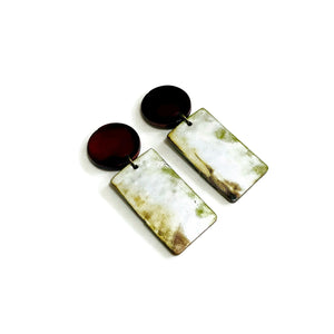 Modern Statement Earrings Post or Clip On Earrings