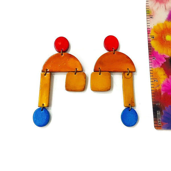 Abstract Sunrise Statement Earrings - Sassy Sacha Jewelry