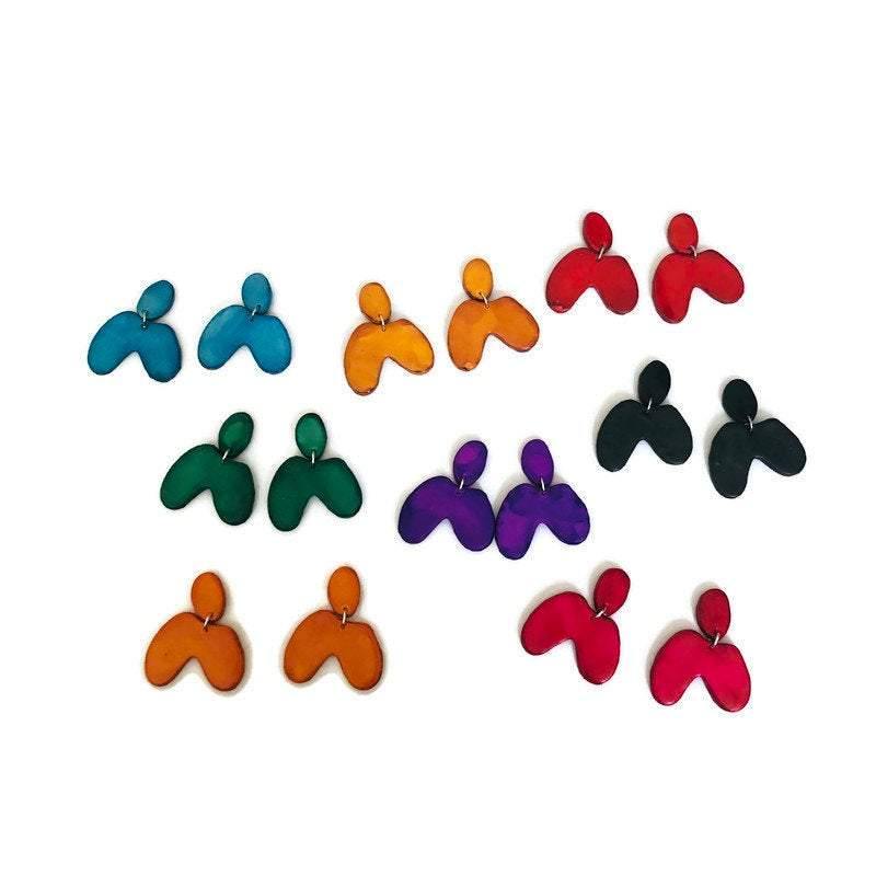 Asymmetric Arch Clip On Earrings- "Kate" - Sassy Sacha Jewelry