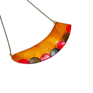 Asymmetrical Mustard Yellow Statement Necklace - Sassy Sacha Jewelry