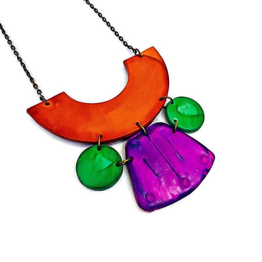 Big Bold Colorful Statement Necklace - Sassy Sacha Jewelry