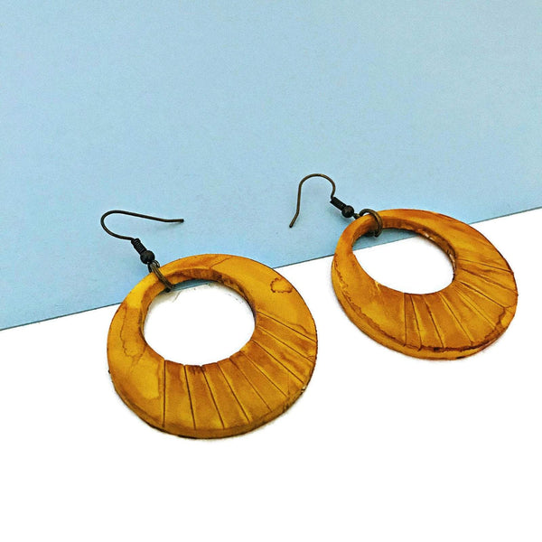 Big Yellow Hoop Earrings- "Mandi" - Sassy Sacha Jewelry