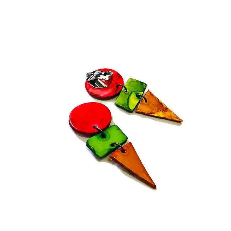 Bold Colorful Earrings Handmade- "Jasmine" - Sassy Sacha Jewelry