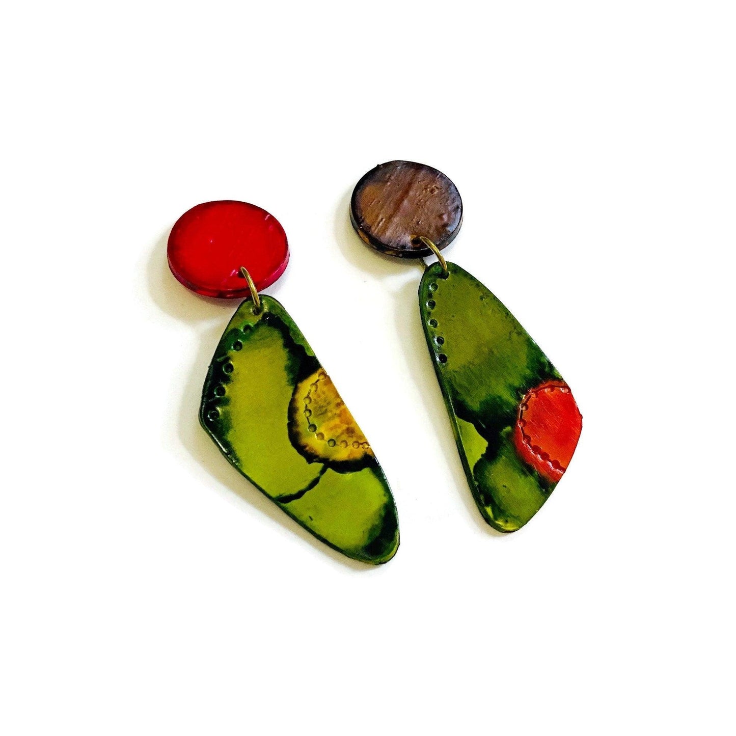 Colorful Mismatched Statement Earrings - Sassy Sacha Jewelry