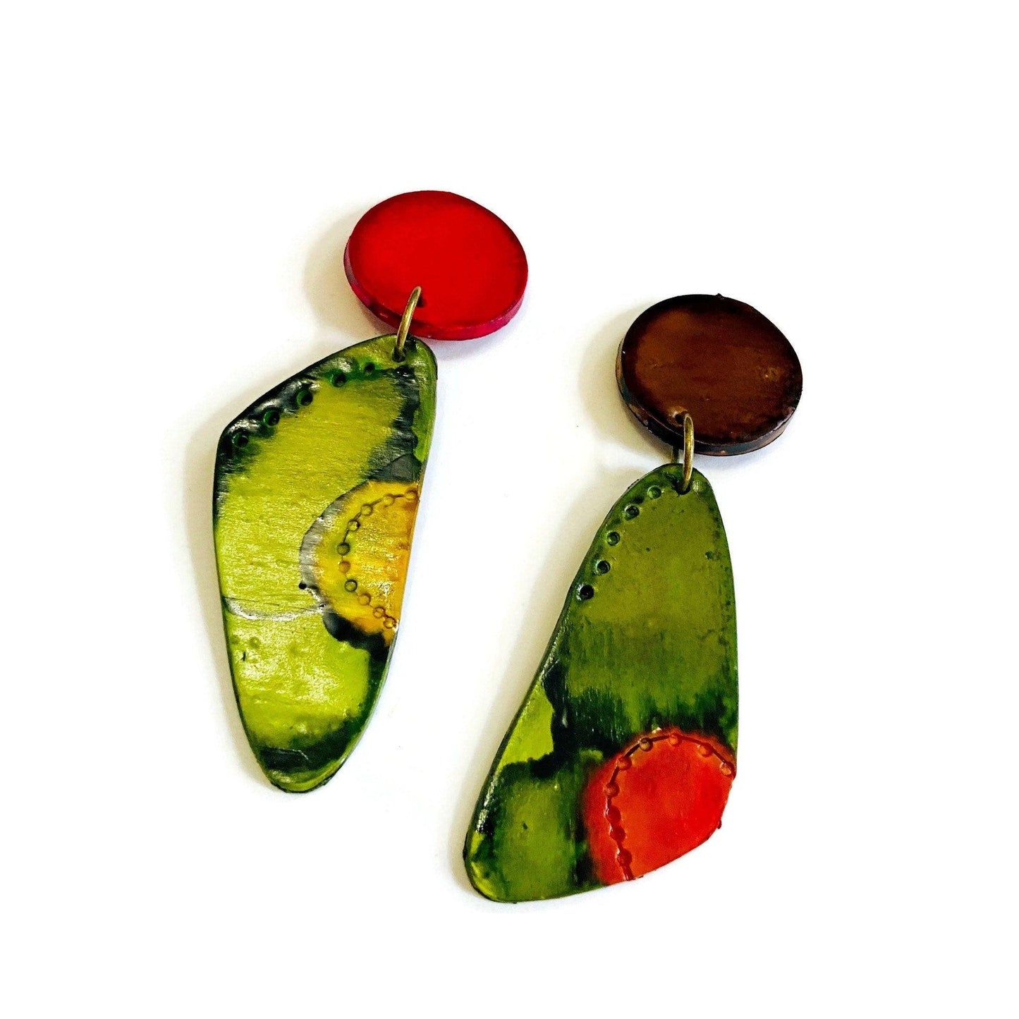 Colorful Mismatched Statement Earrings - Sassy Sacha Jewelry