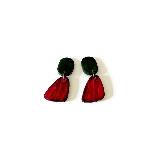 Cool Clay Drop Earrings Handmade - Sassy Sacha Jewelry