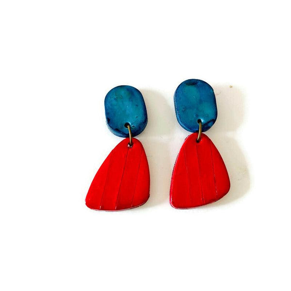 Cool Clay Drop Earrings Handmade - Sassy Sacha Jewelry