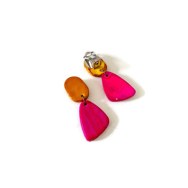 Cool Clay Drop Earrings Handmade - Sassy Sacha Jewelry