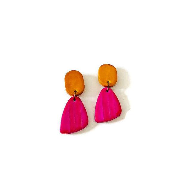 Cool Clay Drop Earrings Handmade - Sassy Sacha Jewelry