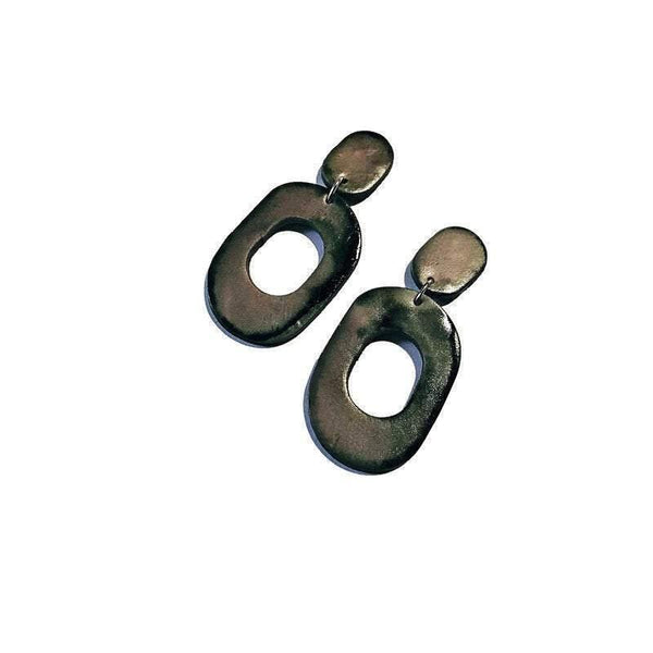 Dark Green Clip On Earrings for Non Pierced Ears- "Pam" - Sassy Sacha Jewelry